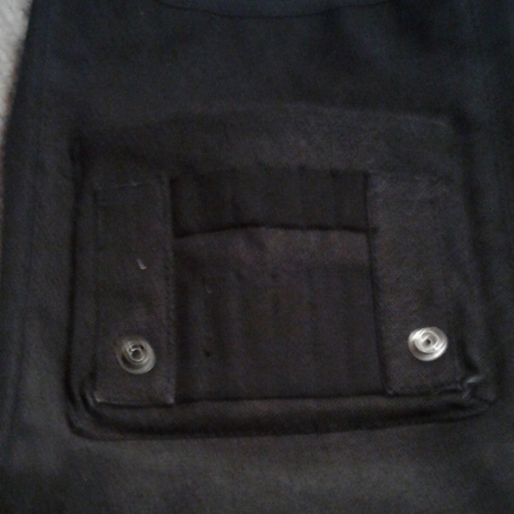 Unique black canvas/leather messenger bag NWOT - Picture 4 of 6